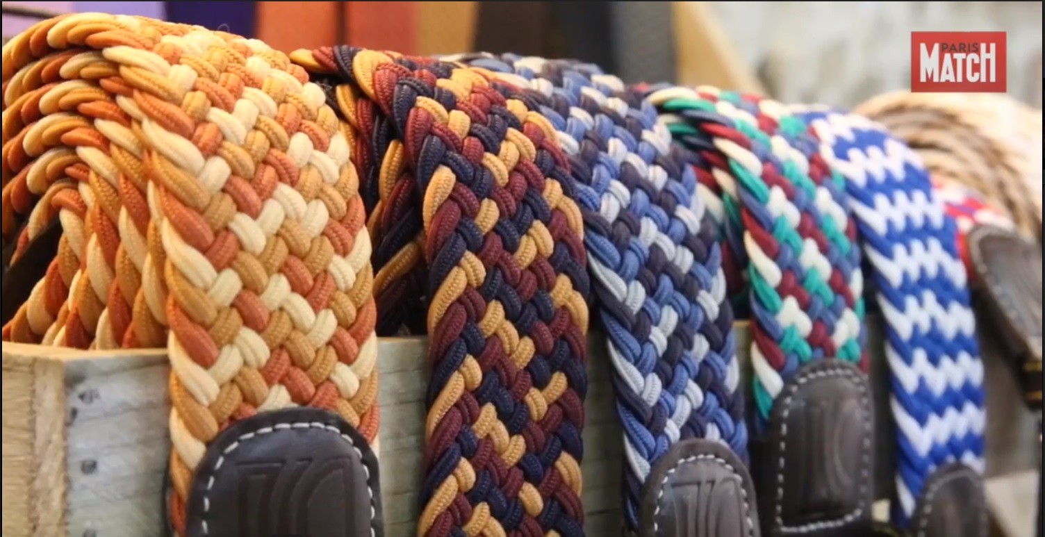 Ceintures tressées multicolores Belt 52, fabriquées en France